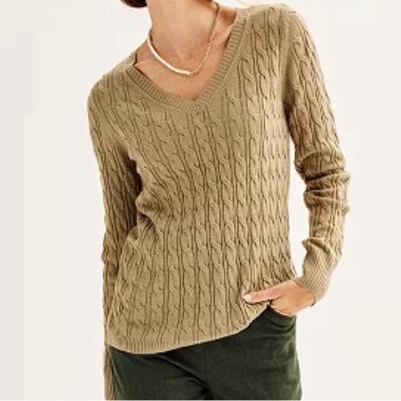 NWT Women's Medium Croft & Barrow The Extra Soft Cable Knit Sweater - Picture 1 of 2